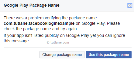 Android Integrate Facebook - Use Google Play Package Name