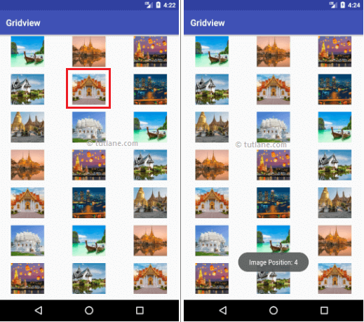 Android Gridview Example Result