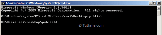 Access Publish Folder Path from Command Prompt