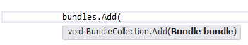 Add bundles extension using add method in asp.net mvc