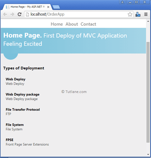 After Deply and Change Application in IIS Result of Deployed Asp.Net MVC Website