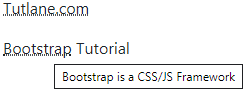 Bootstrap abbreviations example result