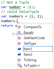 C# ValueTuple Access Elements