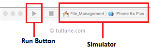 Run ios file management app using simulator in xcode
