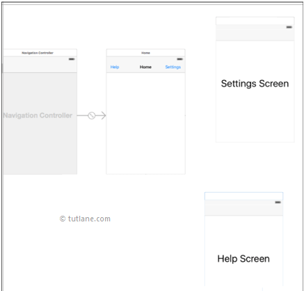 ios navigation bar or controller storyboard file after adding controls in xcode