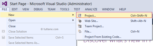 Create new linq to entities project in visual studio