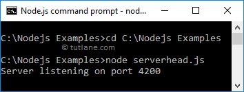 Initiate Http Module with Http Header in Node.js Command Prompt